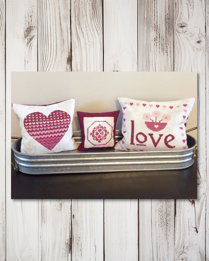 Love Trio Cross Stitch Pattern