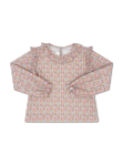 Lullaby Set - AUTUMN GARDEN WITH WHITE PICOT TRIM - floral shirt