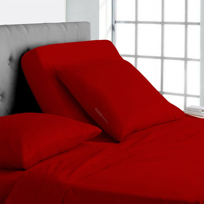 Blood Red Split Head Sheets Set