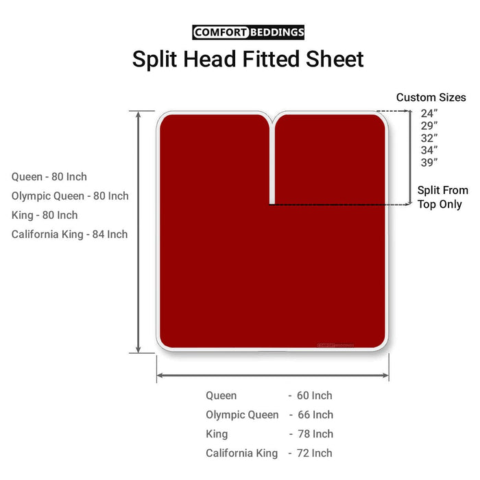 Split Head Fitted Sheet