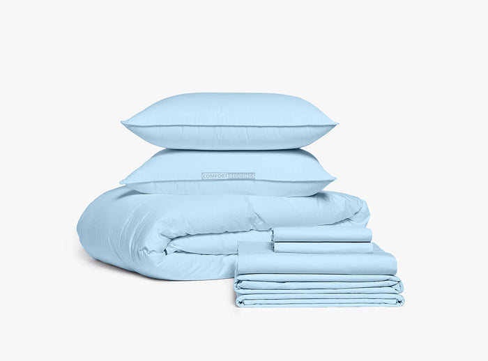 Light Blue Bedding in a Bag Set