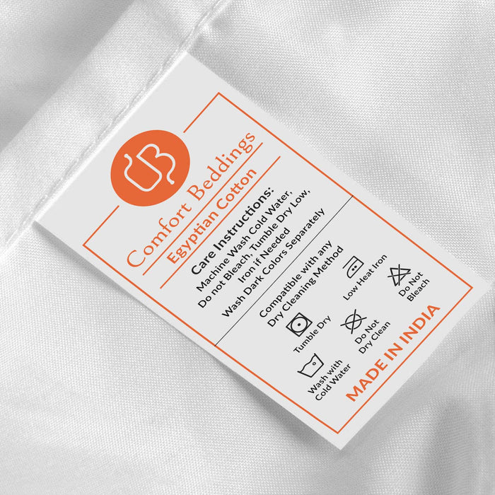 Comfort beddings wash care label