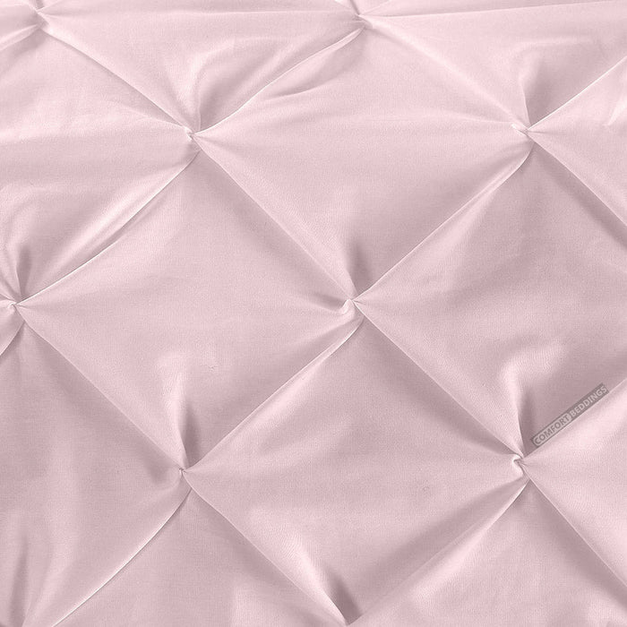 LUXURY 100% COTTON PINK PINCH BED RUNNER SET