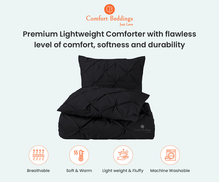 Black Pinch Comforter