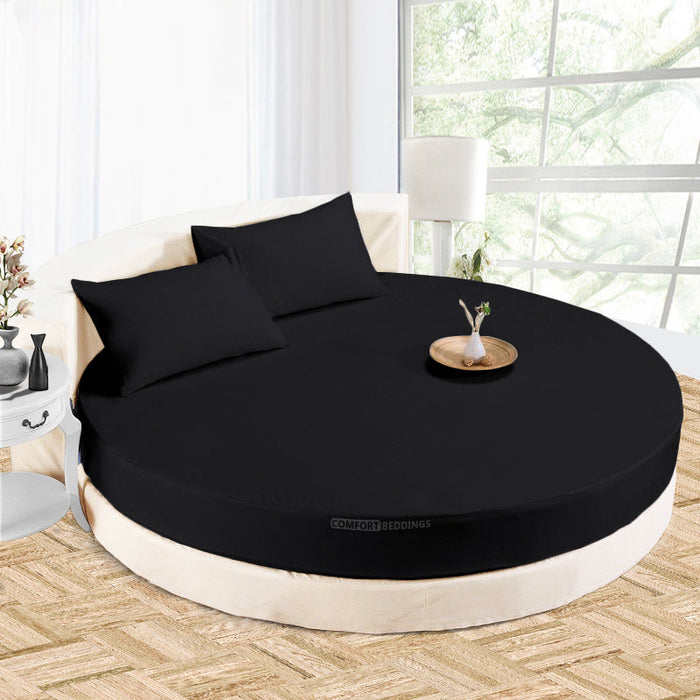 Black Round Bed Sheets