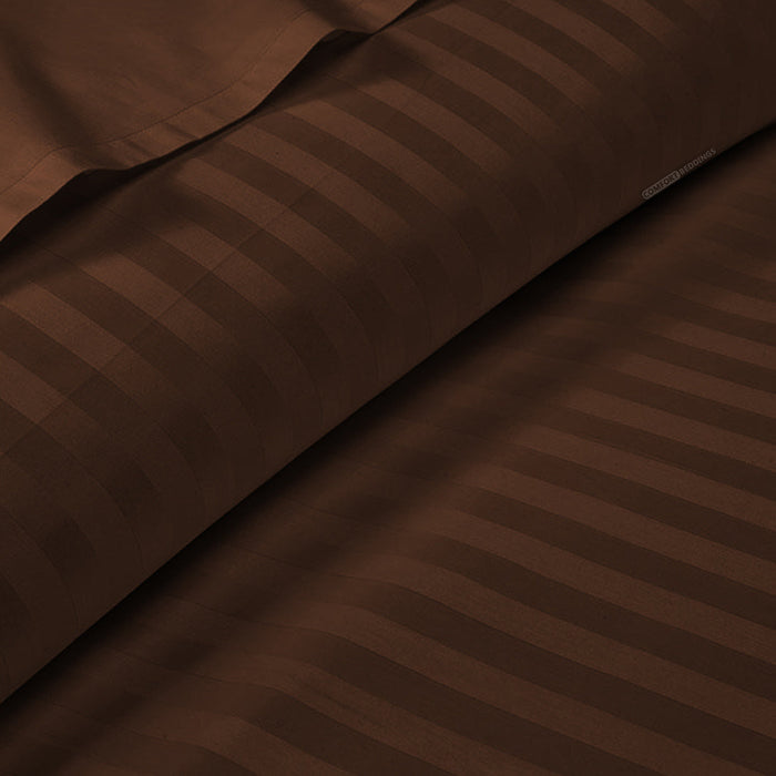 Chocolate Stripe Fitted Sheets