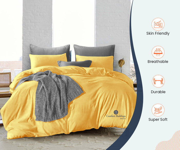 Golden King Size Duvet Cover