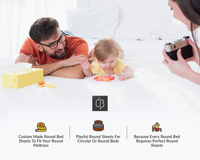 Luxury Golden Round Bed Sheets 100% Egyptian Cotton