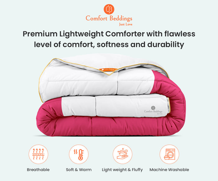 Hot Pink contrast comforter