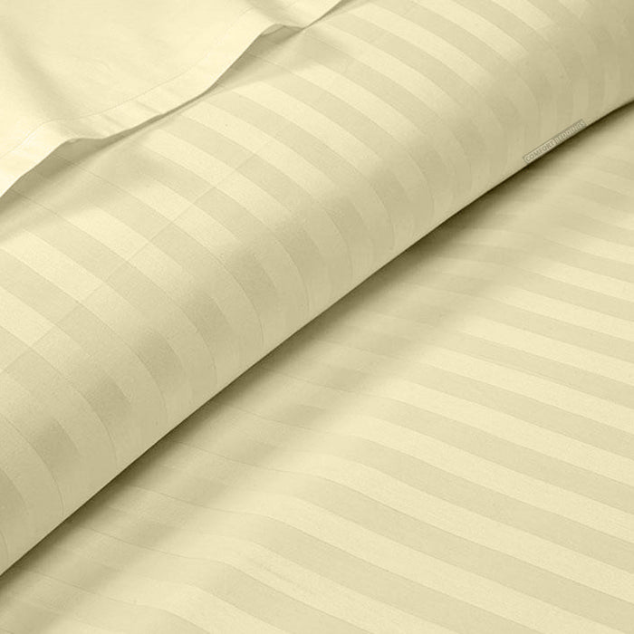 Ivory Stripe Fitted Sheets