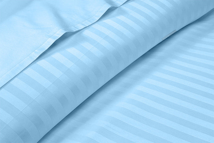 Light Blue Stripe Flat Sheet
