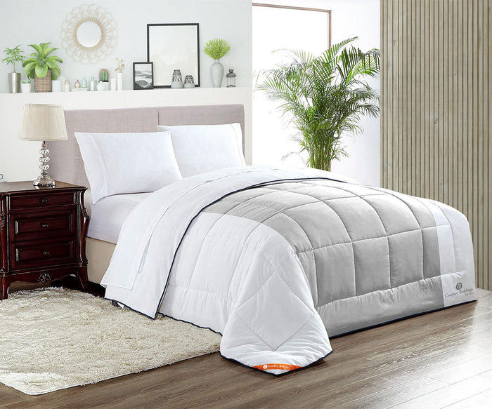 Light Grey Contrast Comforter