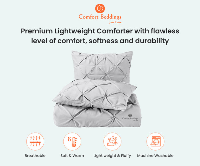 Light Grey Pinch Comforter