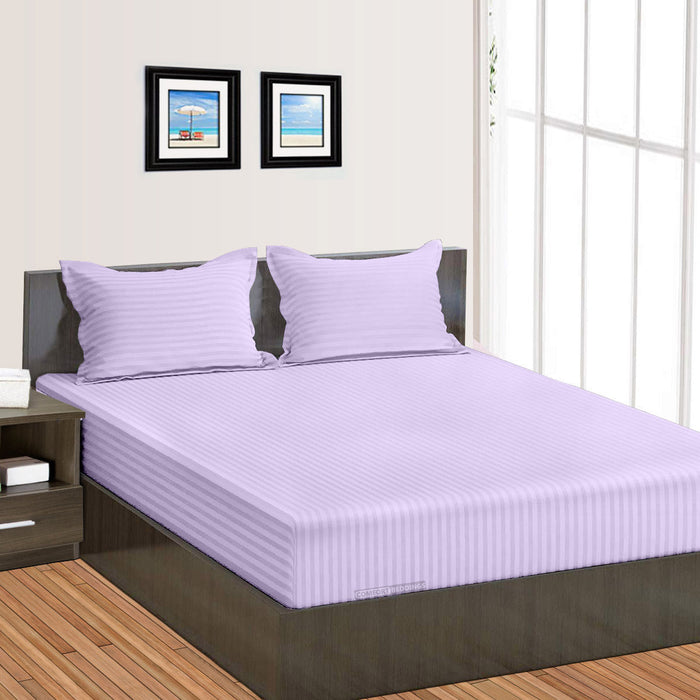 Lilac Stripe Fitted Sheets