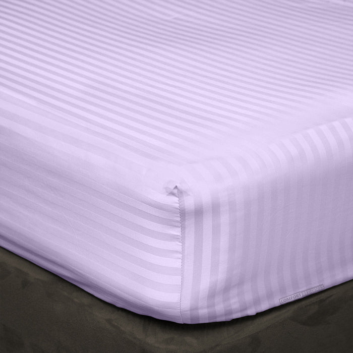 Lilac Stripe Fitted Sheets