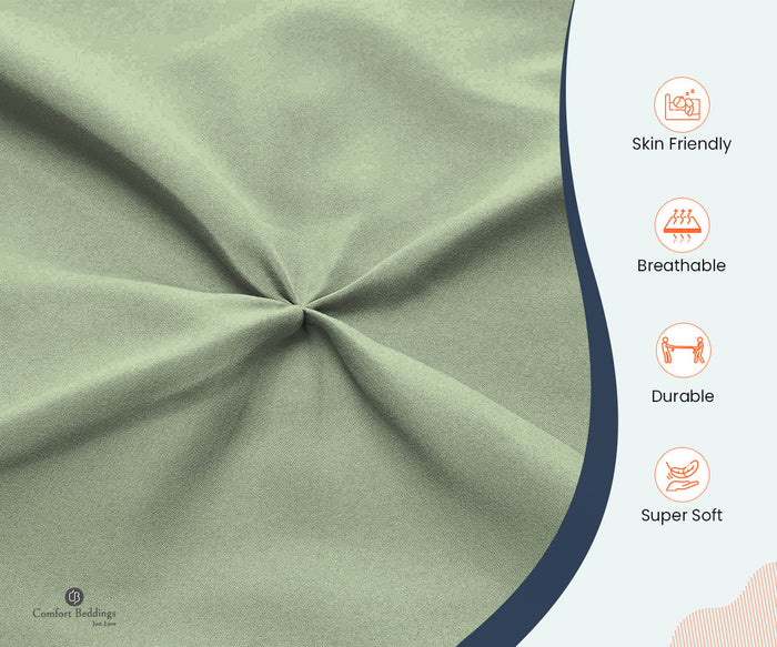 MOSS PINCH PLEAT DUVET COVER
