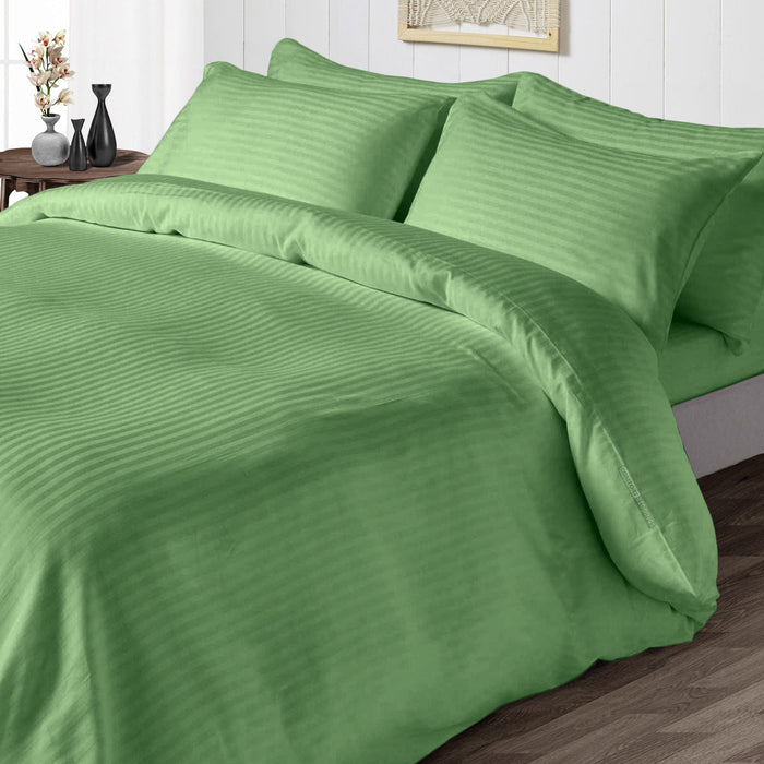 Moss Stripe  Duvet Cover