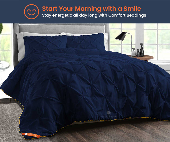 Navy Blue Pinch Comforter