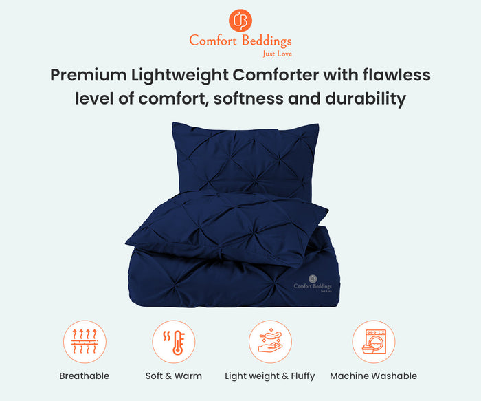 Navy Blue Pinch Comforter