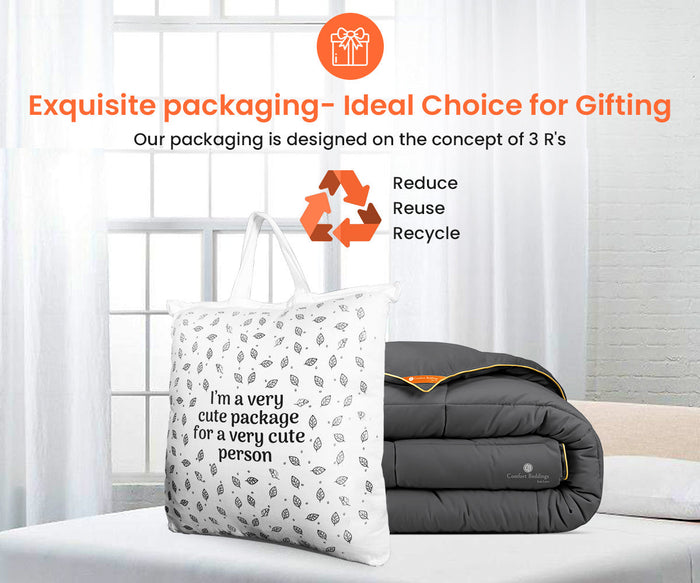 Luxury Navy Blue Pinch Comforter 250 GSM