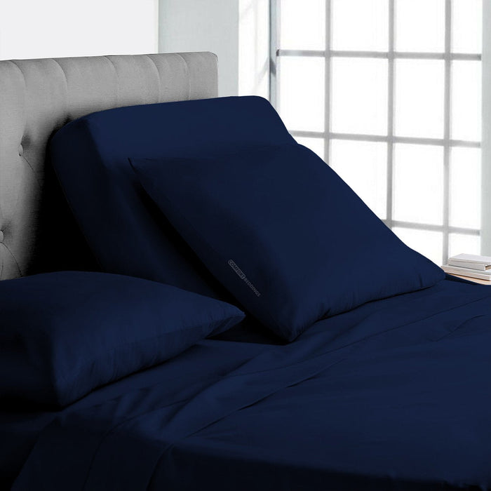 Navy Blue Split Head Sheets Set
