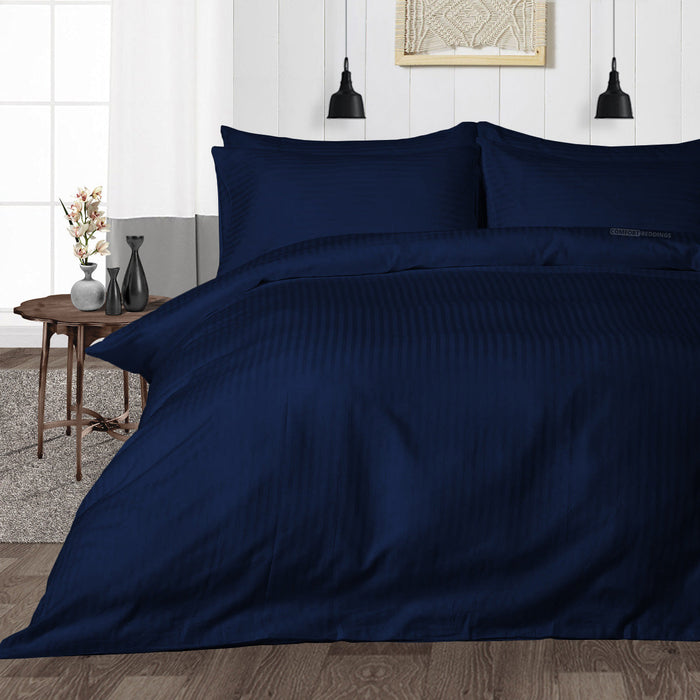 Navy Blue Stripe Duvet Cover