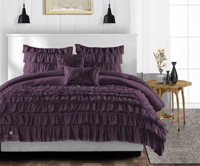 Plum Ruffle Comforter