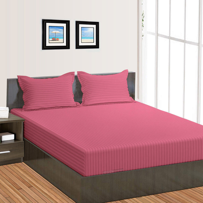 Rose Berry Stripe Fitted Sheets