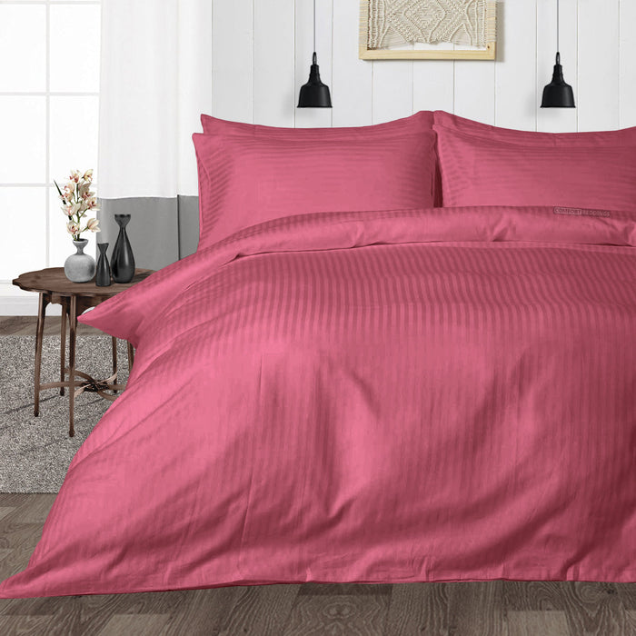 Rose berry Stripe Duvet Cover