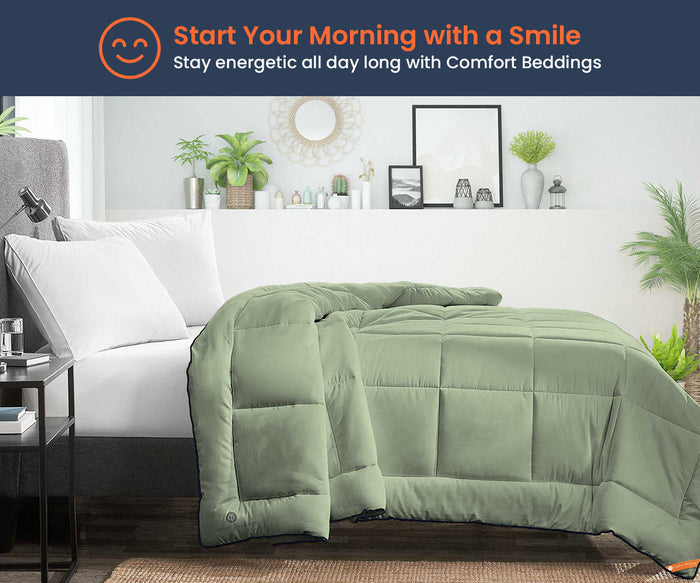 Sage microfiber comforter