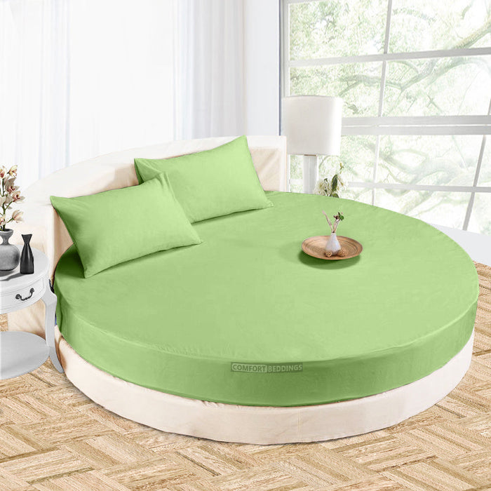 Sage Green Round Bed Sheets