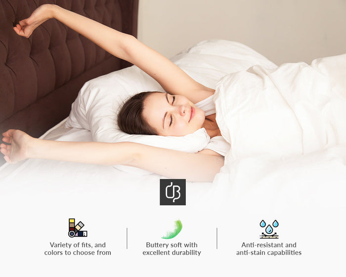 Luxury Sage Stripe Sheet Set 100% Egyptian Cotton