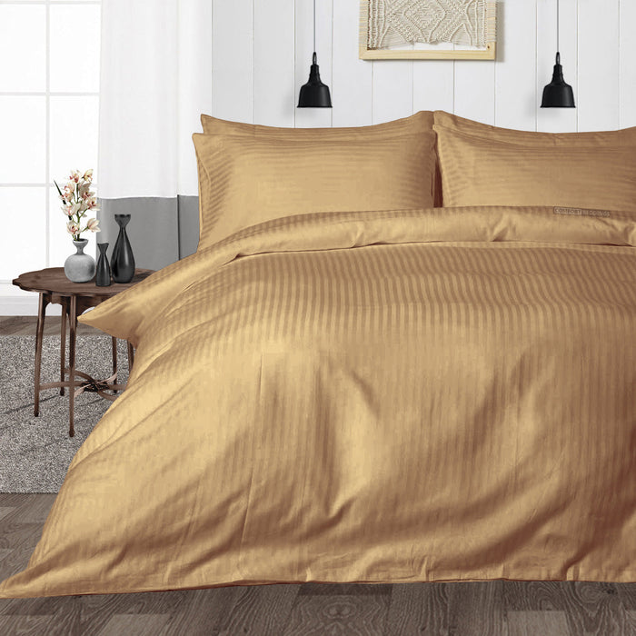 Taupe Stripe Duvet Cover