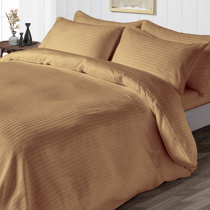 Taupe Stripe Duvet Cover Set