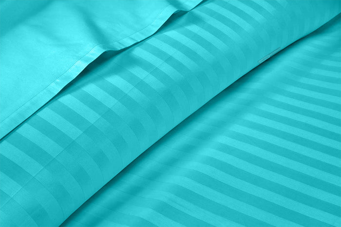 Turquoise Stripe Split King Sheets