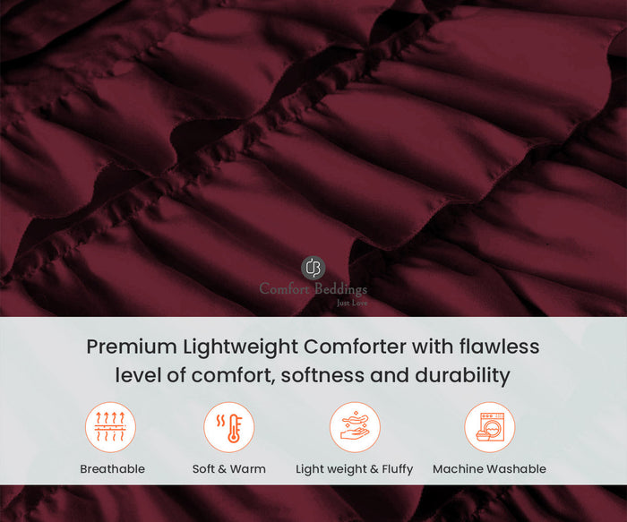 Wine Ruffle Comforter