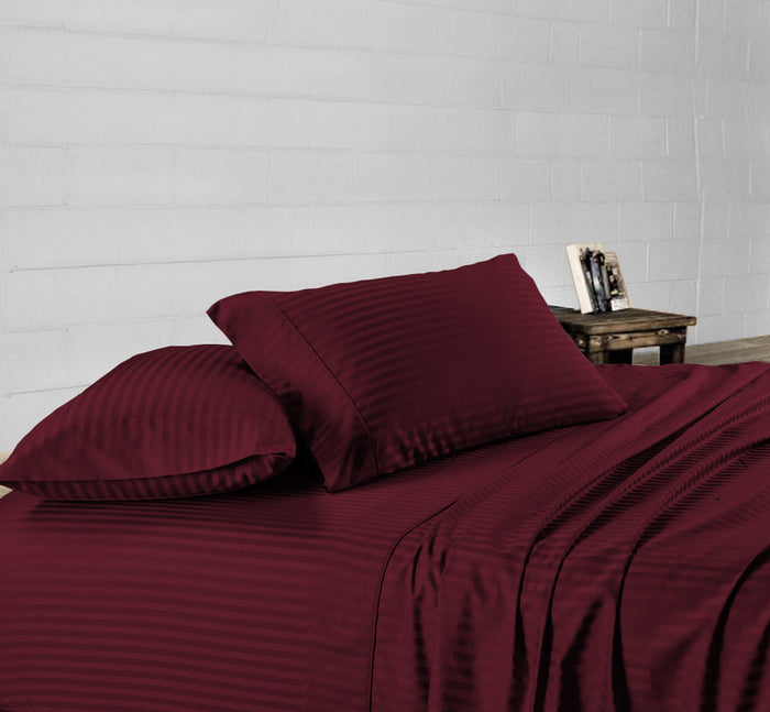 Wine Stripe Waterbed Sheets