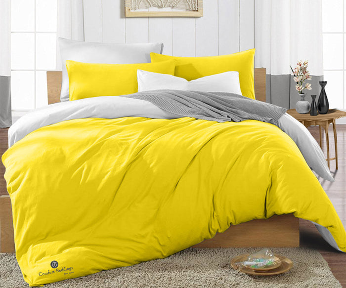 Yellow Reversible Duvet Cover