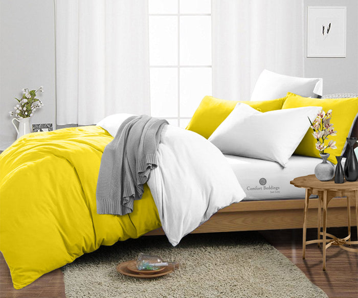 Yellow Reversible Duvet Cover