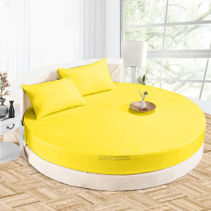 Yellow Round Bed Sheets