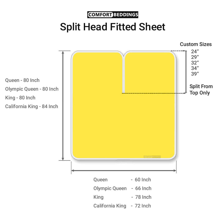 Split Head Fitted Sheet