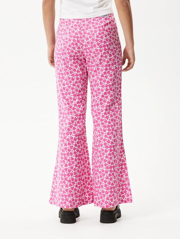 Madeline Birkin - Hemp Flared Pants | Bubblegum Floral-Image 3