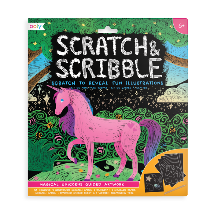 Magical Unicorn Scratch & Scribble Art Kit