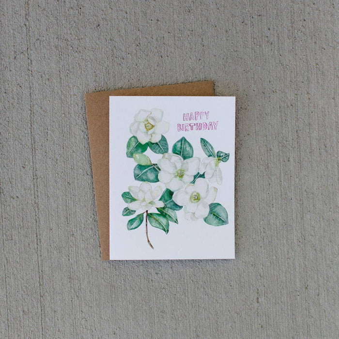 Magnolia Birthday Card