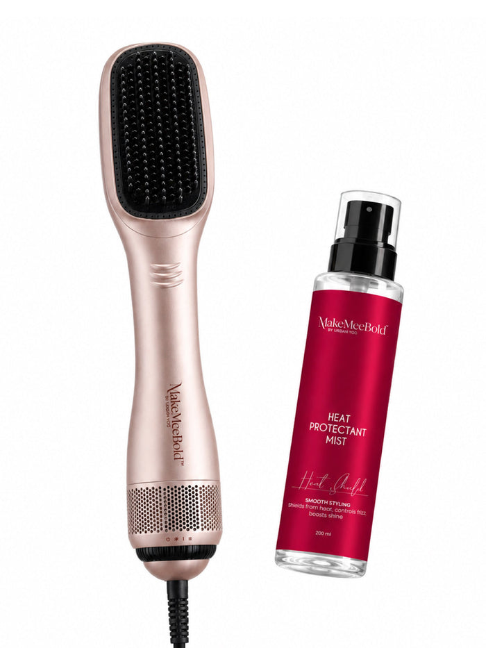 Air Straightening dryer with protecting mist