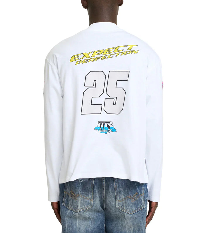 Martine Rose Funnel Neck Long Sleeve White