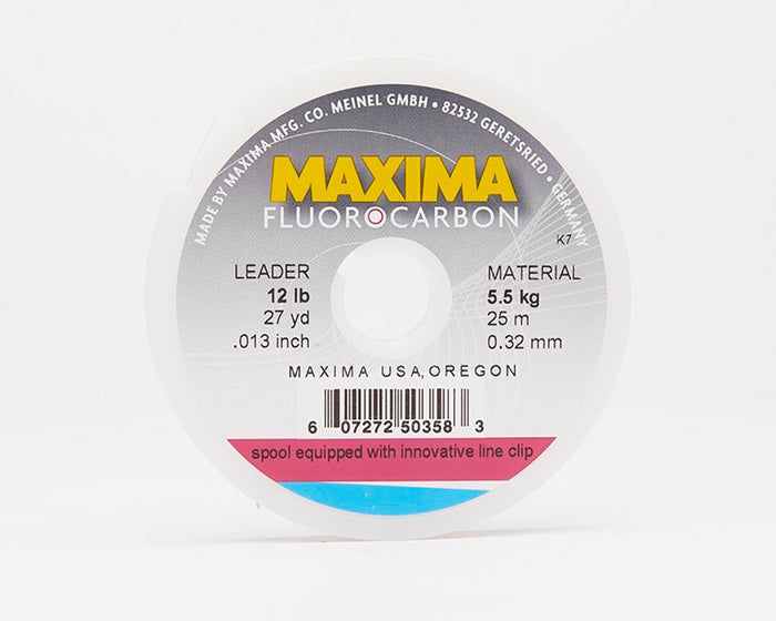 Maxima Fluorocarbon Fishing Line - Leader Wheel - Spawn Fly Fish - Maxima