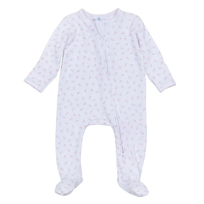 MB Juliette's Classics Printed Zipper Footie-Pink