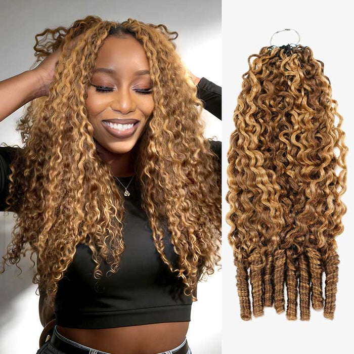 qvr miracle knots human hair feather crochet hair burgundy curls for black women volume