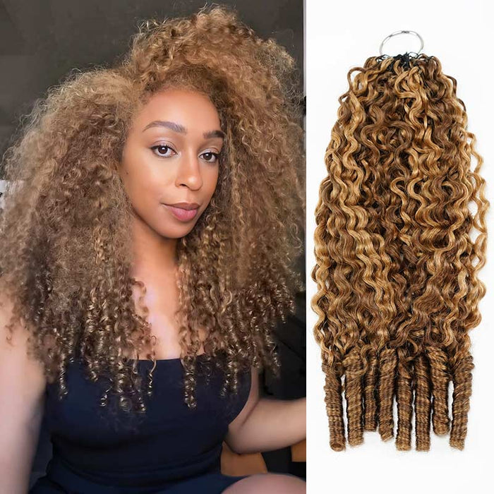 Member Sale |QVR Burmese Curly Feather Crochet Hair Highlight #P4/27